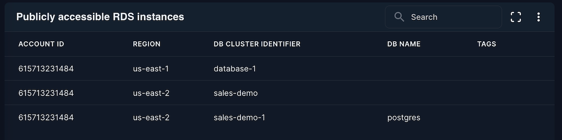 Publicly Accessible RDS Instances